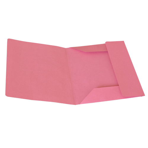 Cartellina 3 lembi - 200 gr - 25 x 33 cm - cartoncino manilla - rosa - Cartotecnica del Garda - conf. 50 pezzi
